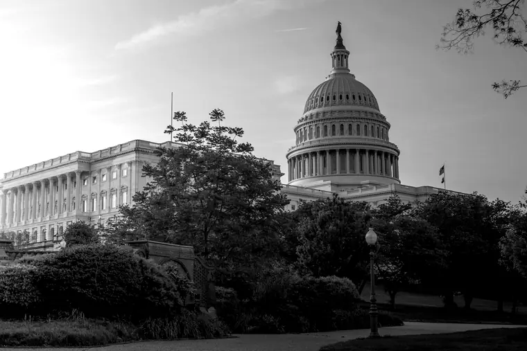 The United States Capitol in Washington, DC, in early morning light